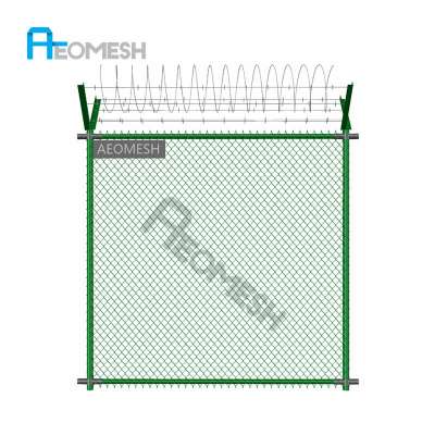 Made in Guangzhou Professional Factory Razor wire and Barbed wire V-top Chain link fence